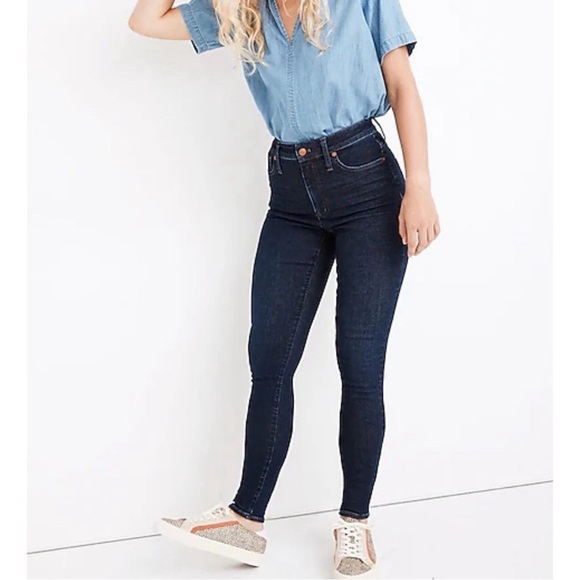 NEW MADEWELL Curvy High-Rise Skinny Jeans in Orland Wash TENCEL Denim Edition 32 - Picture 1 of 15